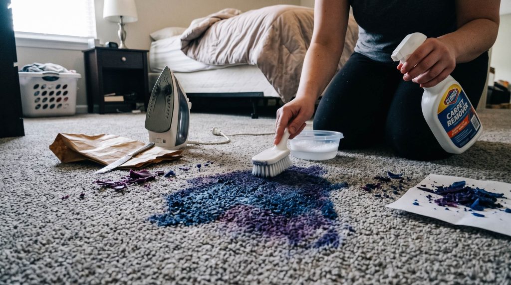 remove colored wax stains